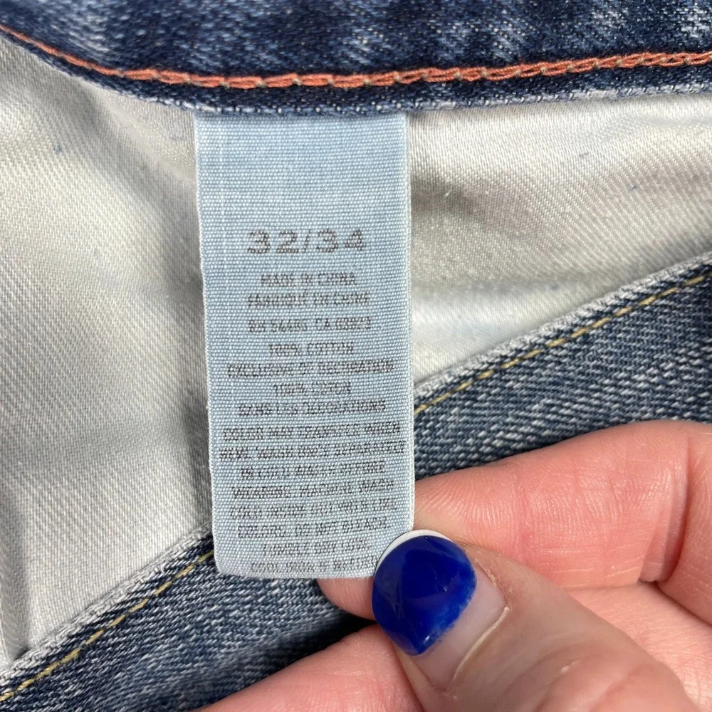 American Eagle Bootcut Jeans Mens 32x34 (Fits 33x32) Blue Cotton Denim Y2K